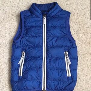 Hanna Andersson blue down vest sz 90 (3T)